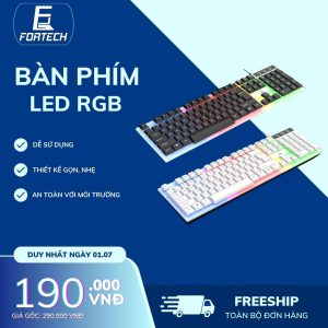 BP01- Bộ bàn phím chuột giả cơ game led 7 màu GT100
