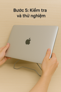 Làm giá đỡ laptop bằng móc áo