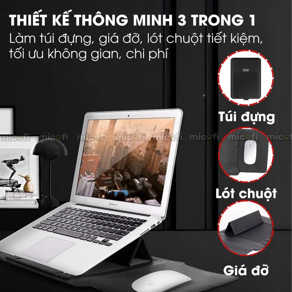 Bao Da Laptop  đa chức năng